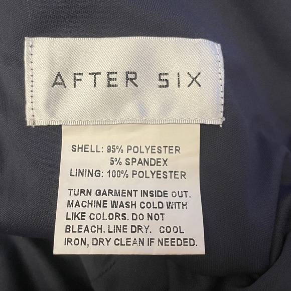 New After Six HIGH NECK SLEEVELESS CAP SHOULDER SATIN MAXI DRESS MIDNIGHT XS - Picture 5 of 7